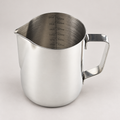 600ml stainless steel barista milk frothing jug — warm grey background